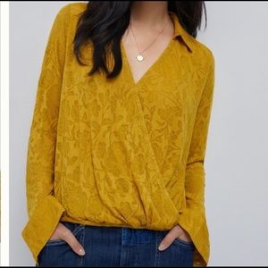 Maeve Anthropologie Lydia Floral Burnout Top Blouse